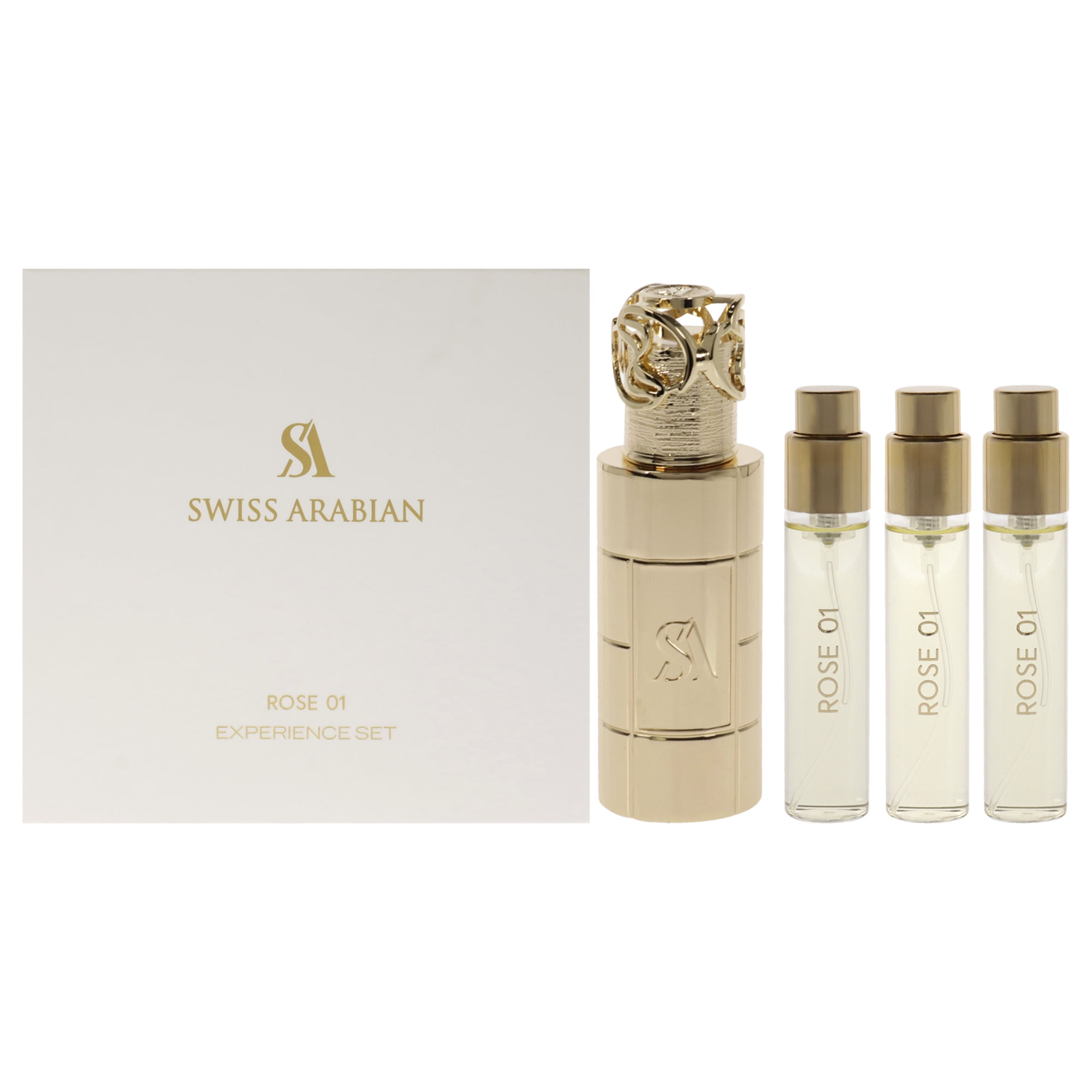 Swiss Arabian - Rose De Para Unisex - Mini Set De Regalo X Ml Spray De Perfume, Estuche De Metal