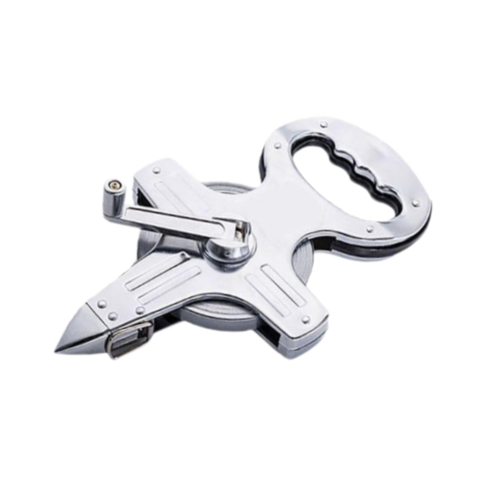 Ioensy - Cinta Métrica Práctica, Robusta, Portátil, Resistente A La Corrosión, Herramienta De Medición De Cabeza Cónica De 50 M