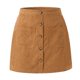 thumbnail image 5 of Agnes Orinda Conjuntos de Halloween Faldas de Pana para Mujer Tallas Grandes Cintura Elástica Botones Abajo Otoño Invierno Falda Corta Mini con Bolsillos 3X Marrón, 5 of 7
