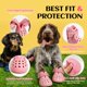 thumbnail image 2 of Botas para perro HERTIENDO rosa talla L ajustables antideslizantes, 2 of 9