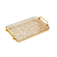 Magideal - Bandeja Para Servir, Bandeja De Cosméticos Para Baño Con Asa, Bandeja Para Mesa De Centro, Bandeja De Almacenamiento De Joyas Para Cena, Hotel, Habita Marrón