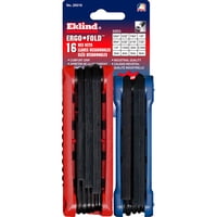 Eklind Tool - Juego De Llaves Hexagonales Eklind Ergo-Fold Combo 16 Piezas