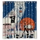 thumbnail image 1 of Cortina de ducha Connecticut Huskies, juego de cortina de baño con ganchos, tamaño 66 x 72 pulgadas, 1 of 3