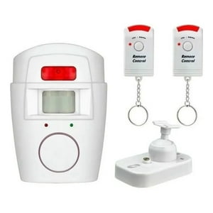 León Import - Alarma Sirena Con Sensor 2 Controles Color Blanco