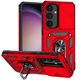 thumbnail image 2 of Funda Resistente Anillo Soporte Samsung Galaxy S25 Plus Privacidad Cámara Montaje Magnético Rojo, 2 of 6