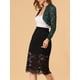 thumbnail image 5 of INSPIRE CHIC Bolero Abierto de Encaje Floral Transparente para Mujer, Cárdigan Corto L Verde, 5 of 7
