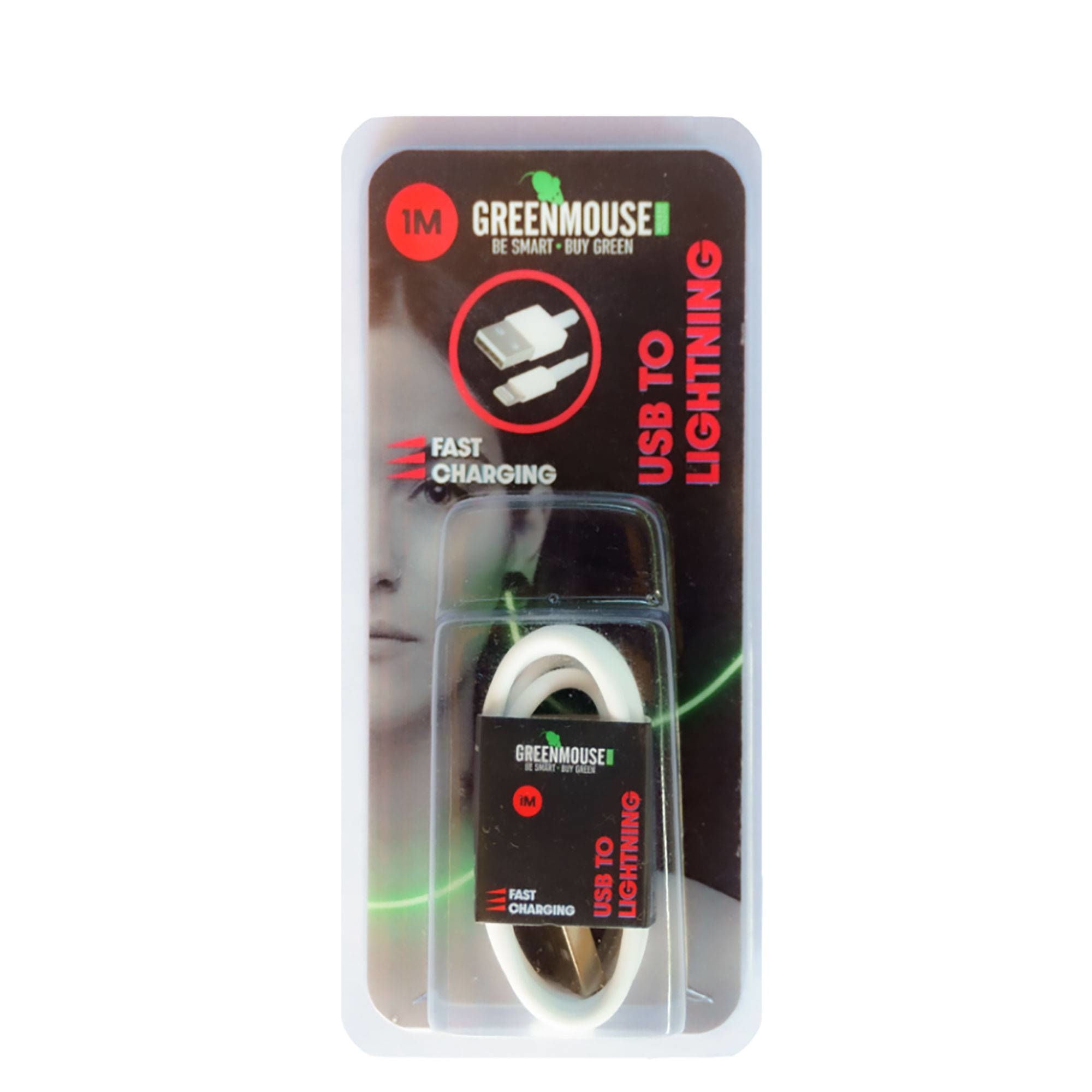 Cable Cargador De Iphone 1m 1 Un Green Mouse