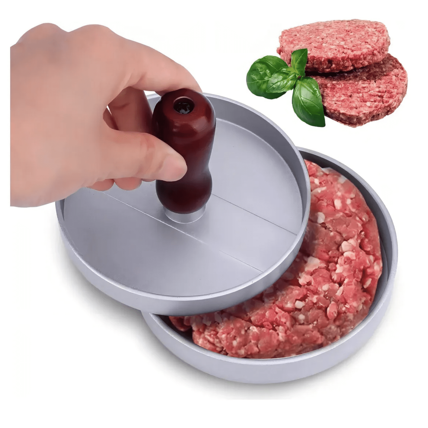 Genérica - Prensa Para Hamburguesas Parrilla Molde Antiadherente Aluminio