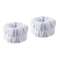 Magideal - Muñequera De Microfibra Para Lavado De Cara, Toalla De Lavado Para Spa, Banda Elástica Para El Cabello Para Mujeres Y Niñas, Lavable Para Uso Diario, Azul
