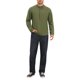 thumbnail image 2 of INSPIRE CHIC Camiseta Henley de Algodón para Hombre de Manga Larga con Botones, Camisetas Básicas 2XL Verde Oliva, 2 of 6