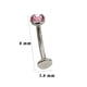 thumbnail image 5 of Piercing para ombligo de titanio F136, corrugado al agua, con diamante checo, aleación de titanio G23, para cuerpo, joyería, anillo de suspensión para ombligo., 5 of 5