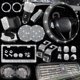 thumbnail image 1 of Set de accesorios de coche NBTEPEM Bling 27 piezas para mujer plateado, 1 of 8