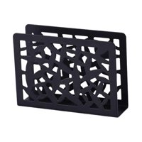 Magideal - Servilletero De Acero Inoxidable, Organizador De Papel Y Servilletas, Dispensador De Pañuelos Independiente Para Mesa De Comedor, Uso En Interiores Y Exteriores. Negro