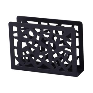 Magideal - Servilletero De Acero Inoxidable, Organizador De Papel Y Servilletas, Dispensador De Pañuelos Independiente Para Mesa De Comedor, Uso En Interiores Y Exteriores. Negro