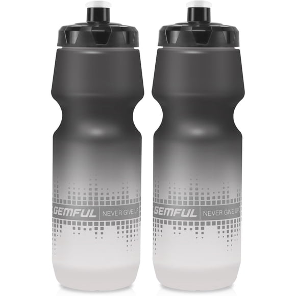 GEMFUL 24 oz Cycling Water Bottles, 2 Pack MTB Biking Bottle