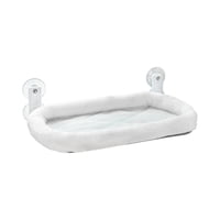 Magideal - Cama Plegable Para Ventana Para Gatos, Cama Para Gatos Con Ventana, Cálida, Espaciosa Y Acogedora Para Gatos De Interior, Cama Para Gatos Para Balcón, Blanco 30X60Cm