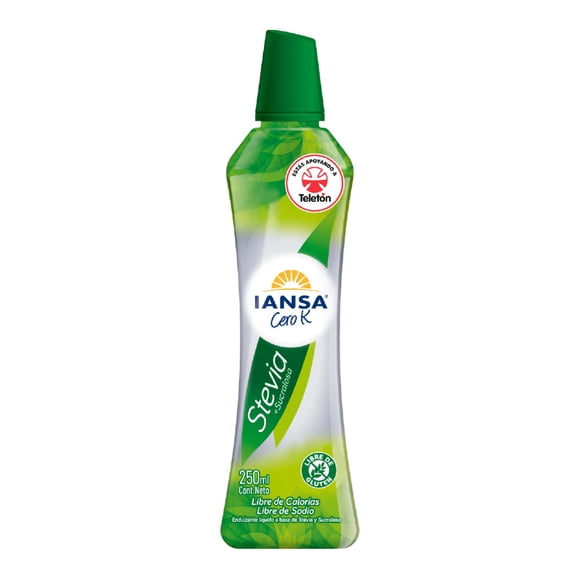 Endulzante Líquido Stevia Sucralosa Botella, 250 ml