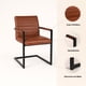 thumbnail image 5 of Silla Industrial de Cuero Sintético Marrón con Base Metálica – Café, 5 of 7
