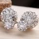 thumbnail image 5 of Pendientes de plata de ley con cristales brillantes y brillantes, con doble cara en la parte delantera y trasera., 5 of 7