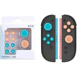 Tapas De Botón Aaronmei Silicona Suave Para Switch 2 Azul Naranja