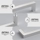 thumbnail image 3 of Tiradores para muebles Goldenwarm de acero inoxidable, 3 of 3