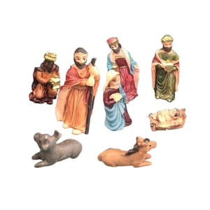Bothyi - 8X Figuras De Belén Set Nacimiento De Jesús Adorno Navideño