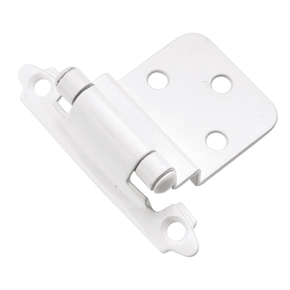 Bisagra para gabinete Hickory Hardware P143-W - superposición variable, inserción de 3/8 de pulgada,