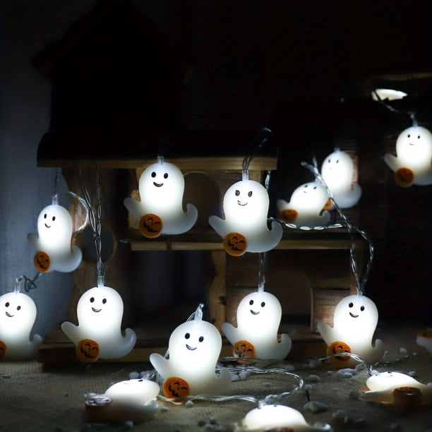 1pc, Cute Pumpkin Ghost LED Atmosphere Light String - Perfect for Home, Bedroom, Christmas, Holiday, Tent, Garden, and Yard Decor