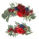 thumbnail image 1 of 2 Piezas Colgantes De Flores Artificiales Swag Rústico Para Decoración De Fiesta De Boda Rojo, 1 of 5