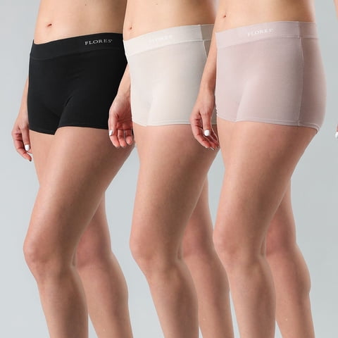 Pack 3X Boxer Short De Algodón Mujer Flores 25009-2