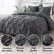 thumbnail image 3 of Juego de edredón Andency Grey Pinch Pleat Twin con 1 funda de almohada, 3 of 7