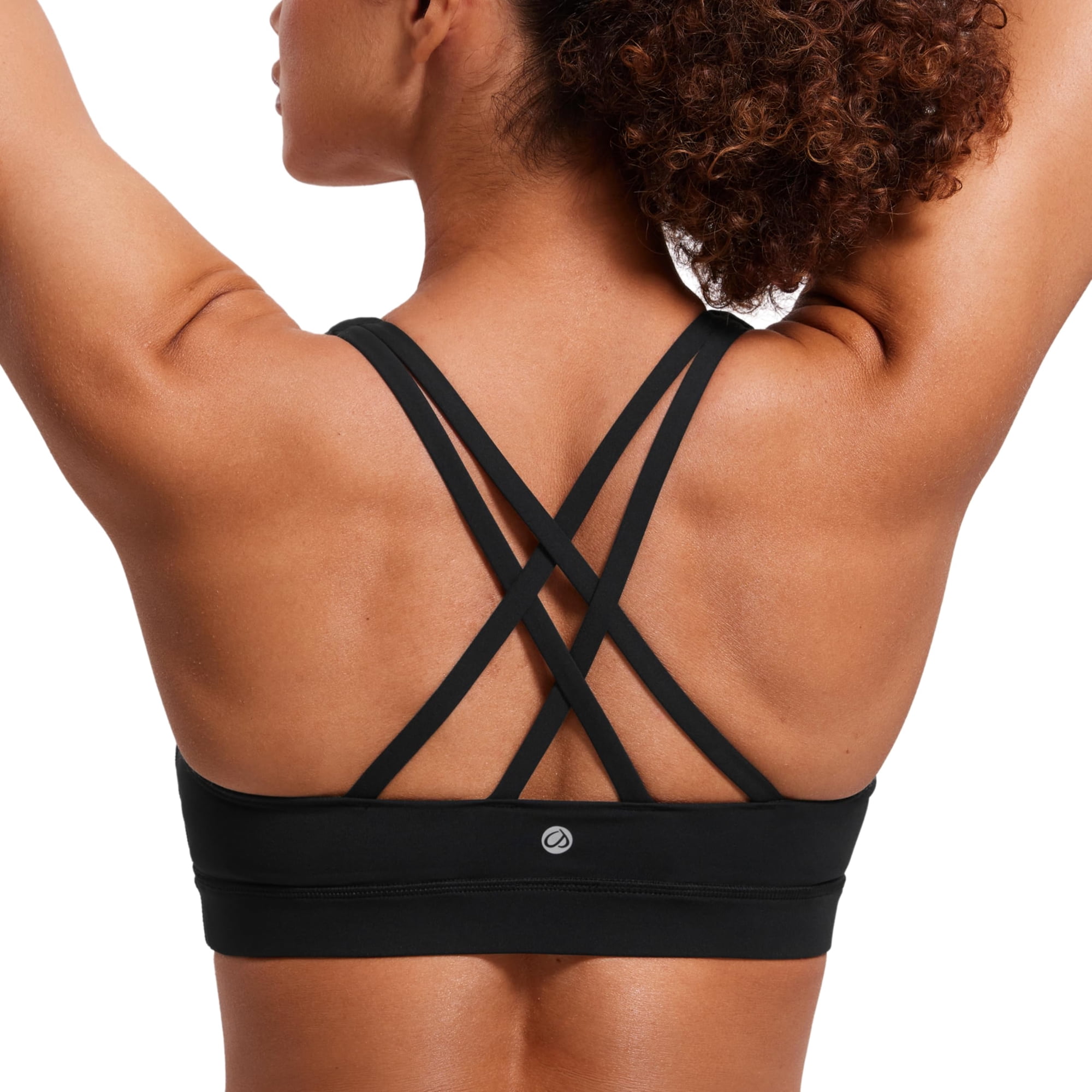 Top Deportivo Crz Yoga Sensación Desnuda Con Tirantes Acolchado Negro Talla L