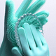 thumbnail image 2 of Guantes de esponja para lavar platos, de silicona, reutilizables, resistentes al calor, para limpieza del hogar, cocina, baño, lavado de coches. 1 par., 2 of 5