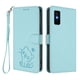 thumbnail image 1 of Funda Billetera con Relieve de Gato para Infinix GT 30 Pro, Verde Claro, 1 of 6