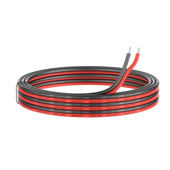 Cable eléctrico Haerkn 16 AWG de silicona, 2 conductores, 6.2 m, 600 V