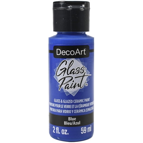 Decoart - Pintura Para Vidrio Deco Art, 60 Ml, Azul, No Tóxica, Cobertura Excepcional