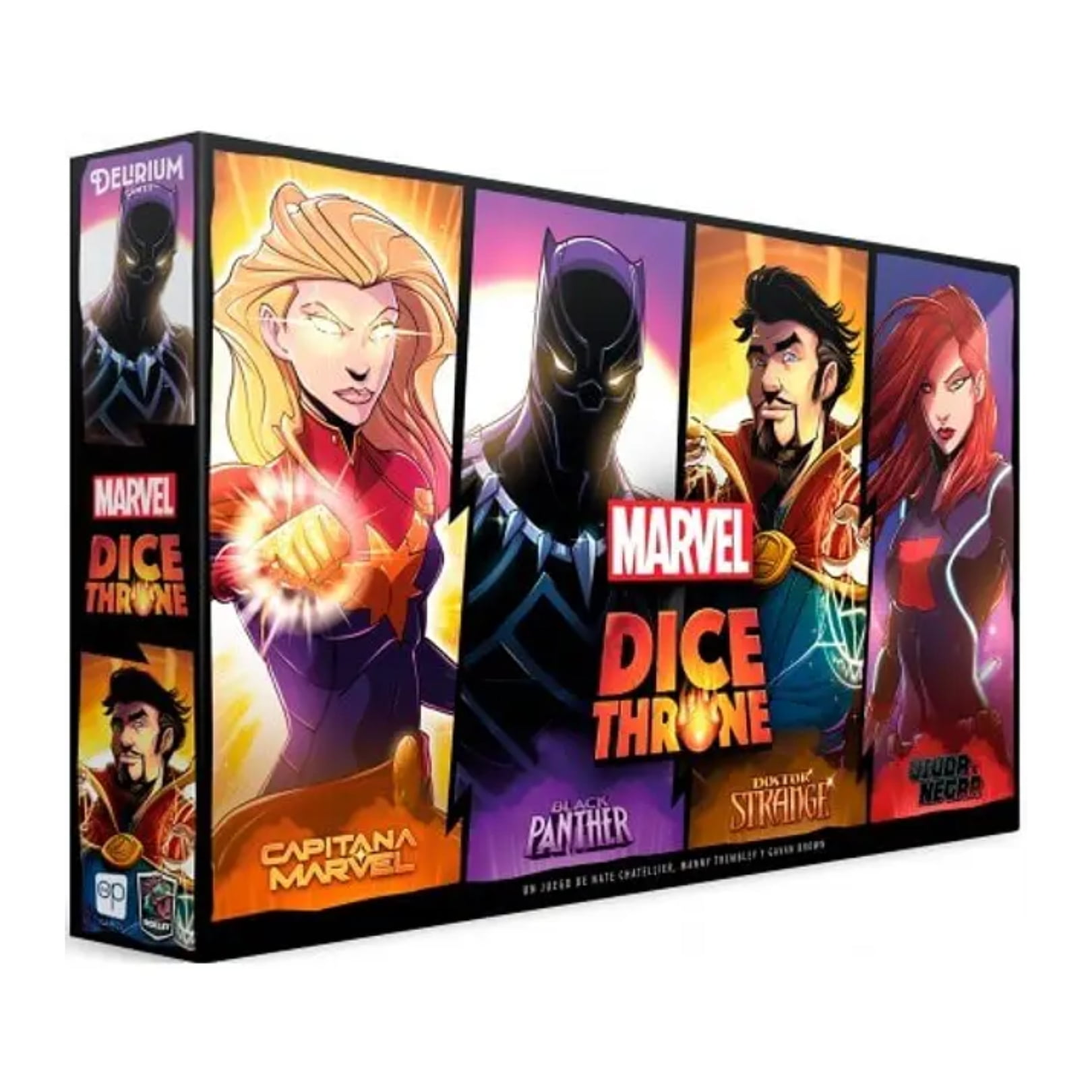 Delirium - Dice Throne Marvel Caja 2 (capitana Marvel, Black Panther, Doctor Strange Y Black Widow)