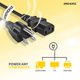 thumbnail image 2 of Cable de alimentación BRENDAZ 3 m de 3 clavijas NEMA 5‑15P C13 125 V, 2 of 5