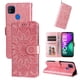 thumbnail image 5 of Funda tipo cartera FOXDOCK para Xiaomi Redmi 10A 4G , diseño girasol en relieve, cuero PU, cierre magnético, soporte y tarjetero, 5 of 5