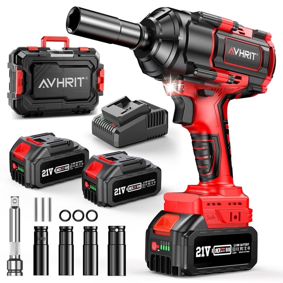 Avhrit Llave de Impacto Inalámbrica 1500Nm 1/2 pulgada 21V Batería