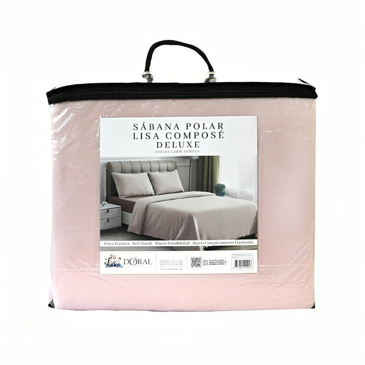 Sábanas De Polar Composé King / Bicolor Rosa – Doral
