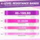thumbnail image 2 of Bandas de Resistencia JAKKOFOXX 4 Niveles 5-100 lbs, 2 of 7