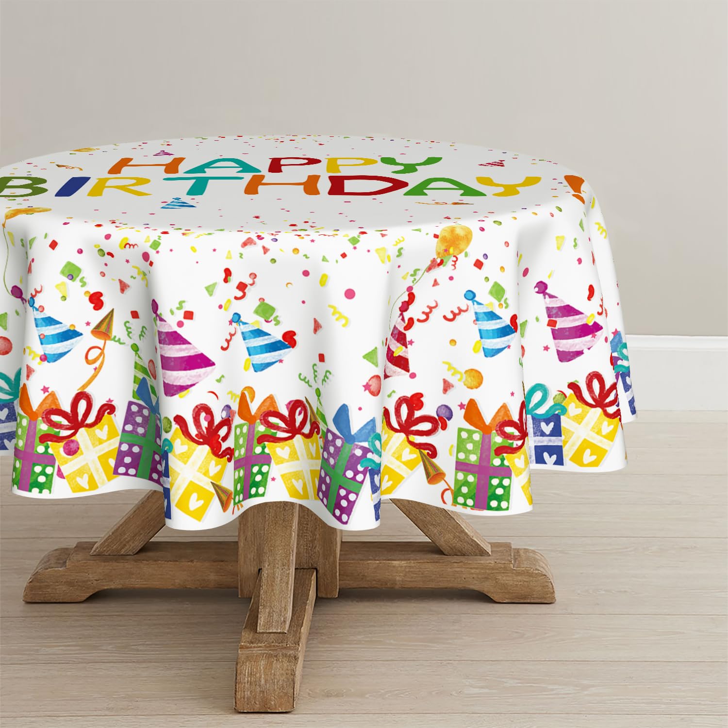 Horaldaily - Mantel Horal Daily Birthday, 178 X 178 Cm, Redondo, Poliéster