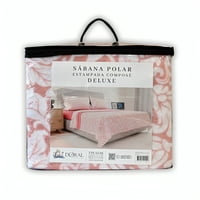 Sábanas De Polar Composé King / Hojas Coral Blanco – Doral