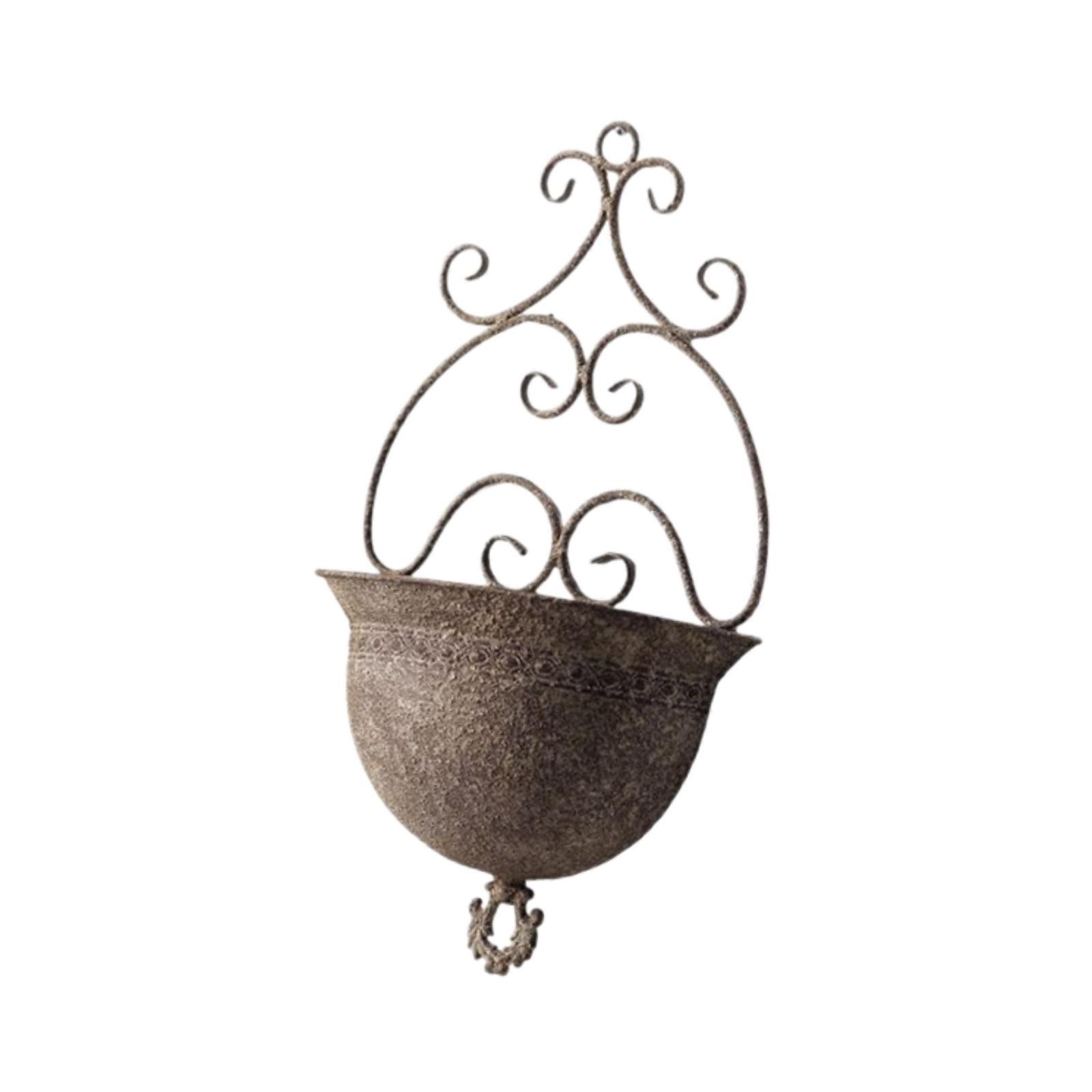 Magideal - Maceta De Pared De Hierro Para Decoración Del Hogar, Maceta Colgante Para Colgar En Pared, Para Patio, Interior Y Exterior, Barandilla De Jardín. Grande