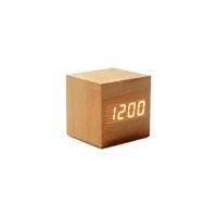 Tecnolab - Reloj Despertador Cubo De Madera Digital Pantalla Led - Puntostore