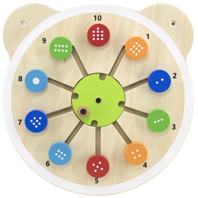 Juego Pared Madera Oso Números