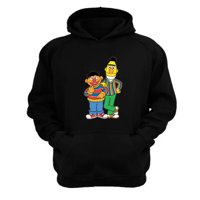 Genérico - Polerón Canguro Enrique Y Beto Negro Talla Xs Unisex