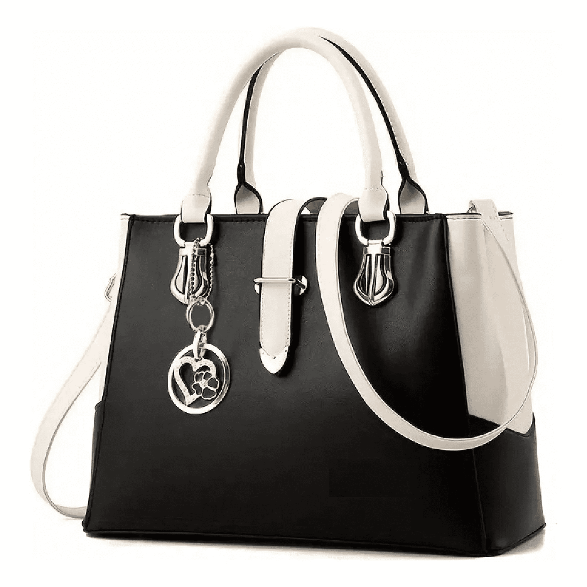 Elegante Cartera Belug Bolso Para Mujer Hombro Mano Color Negro Blanco