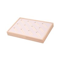 Magideal - Bandeja Para Brazaletes, Soporte Para Pulseras, Vitrina Rectangular Portátil, Soporte De Almacenamiento, Bandeja De Madera Para Exhibición De Joyas En Rosa Claro